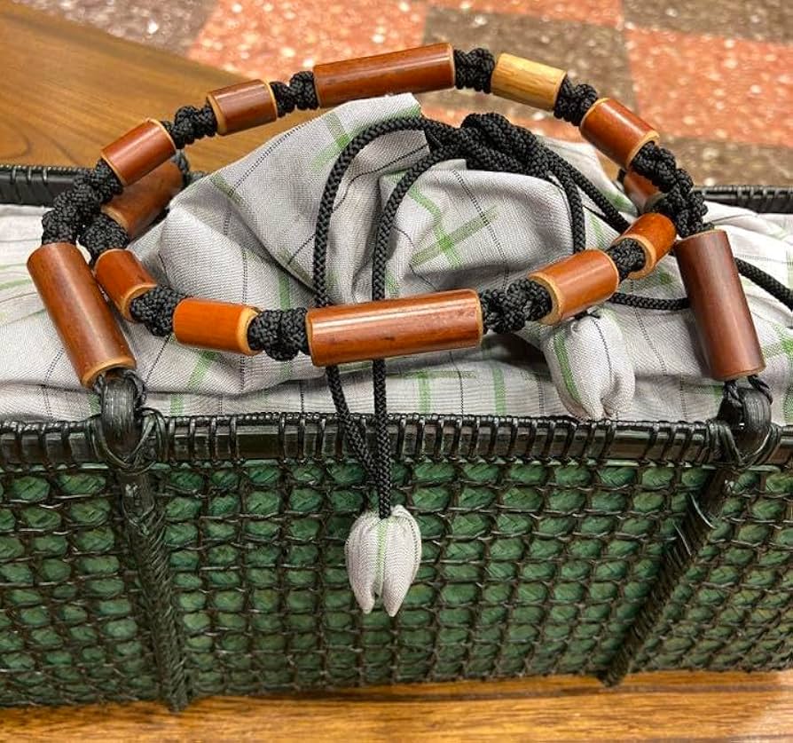 名品】衿秀の竹籠の芸術品交色花網代編み